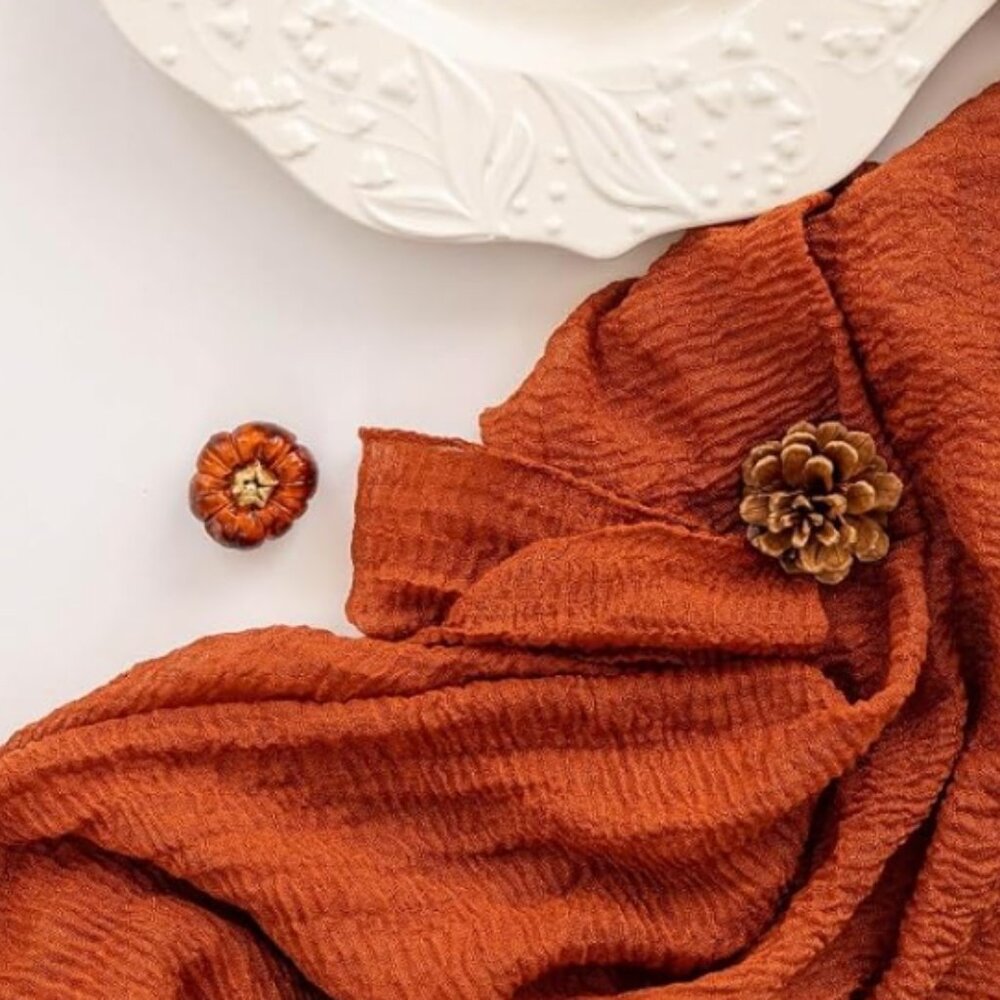 Terracotta Boho Fall Table Runner - Picture 2 of 7